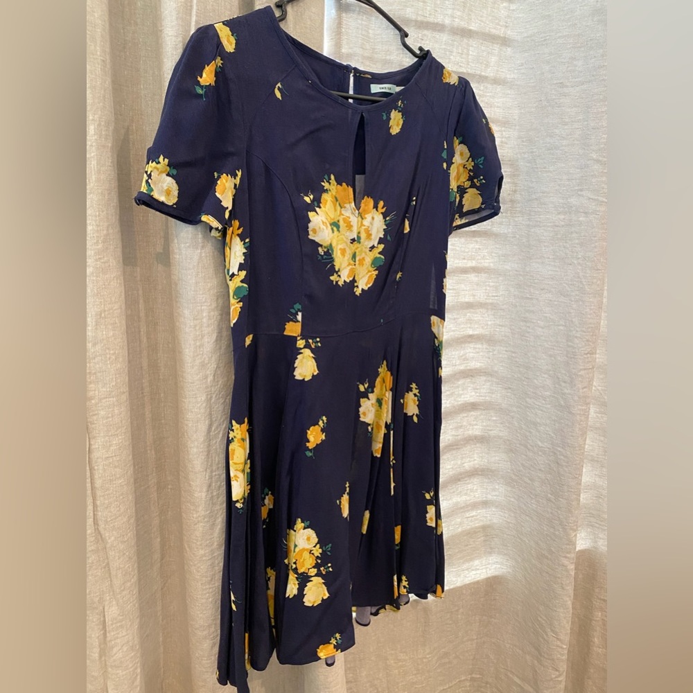 Urban Outfitters navy sundress with yellow flowers and key hole. L, runs small